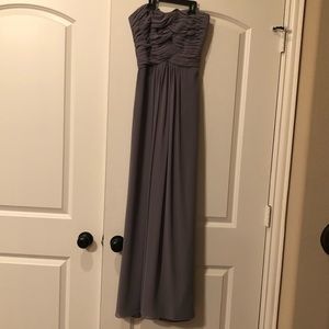 Monique Lhuillier grey bridesmaid dress size 2